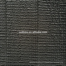 tissu, tissu 100 % polyester stripe brodé, tissu thermique pour vers le bas du manteau, veste et vêtement tissu à piquer